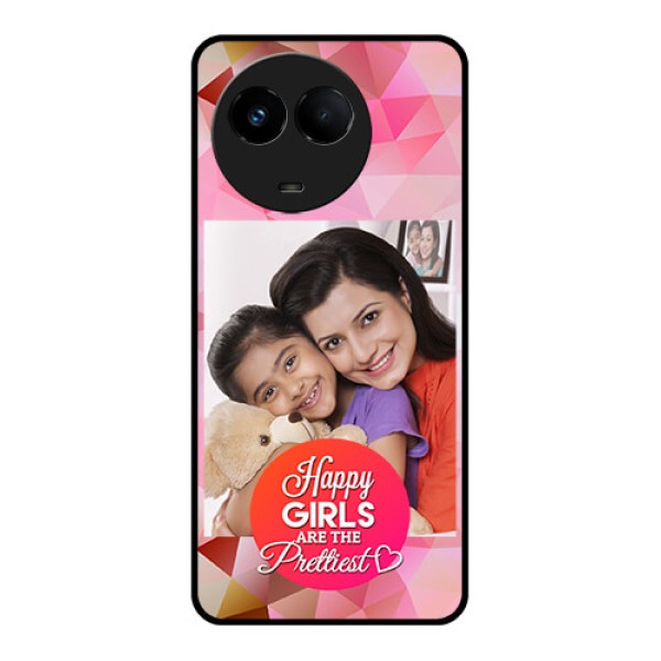 Realme 11x 5G Photo Printing on Glass Case - Abstract Triangle Design