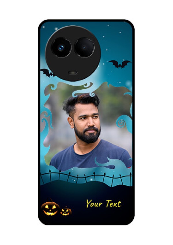 Realme 11x 5G Custom Glass Phone Case - Halloween frame design