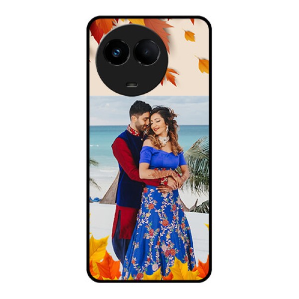 Realme 11x 5G Photo Printing on Glass Case - Autumn Maple Leaves Design Realme 11x 5G Photo Printing on Glass Case - Autumn Maple Leaves Design