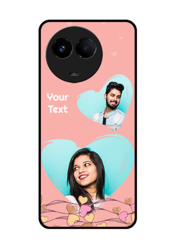 Realme 11x 5G Custom Glass Mobile Case - Love Doodle Design