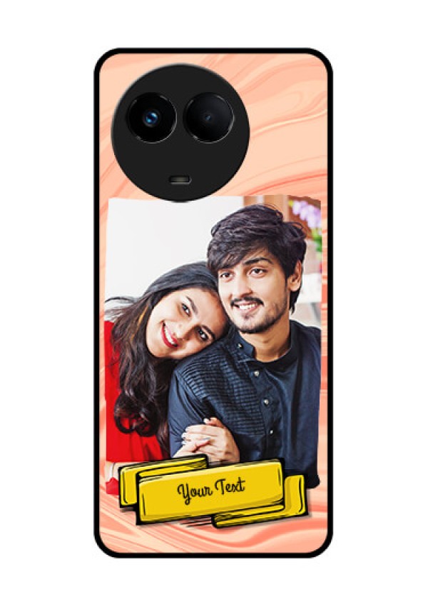 Realme 11x 5G Personalized Glass Phone Case - Marble Texture Design