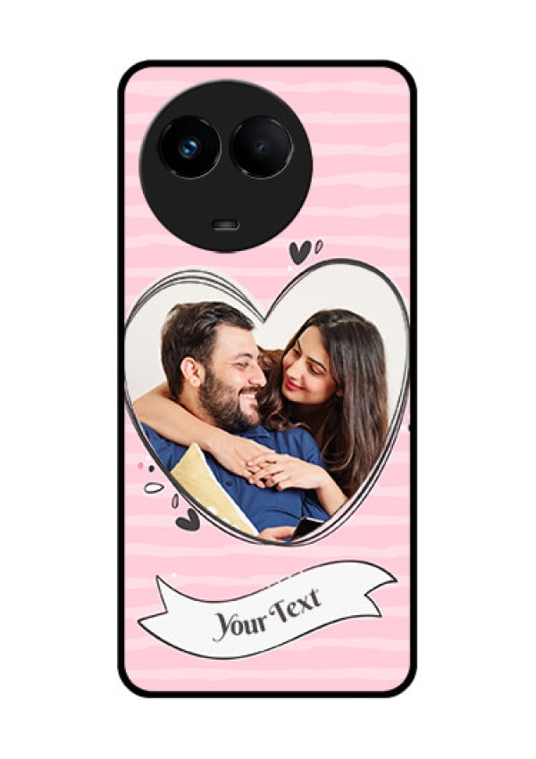 Realme 11x 5G Custom Glass Phone Case - Vintage Heart Design