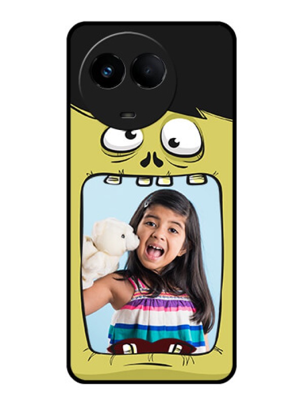 Custom Realme 11x 5G Personalized Glass Phone Case - Cartoon monster back case Design