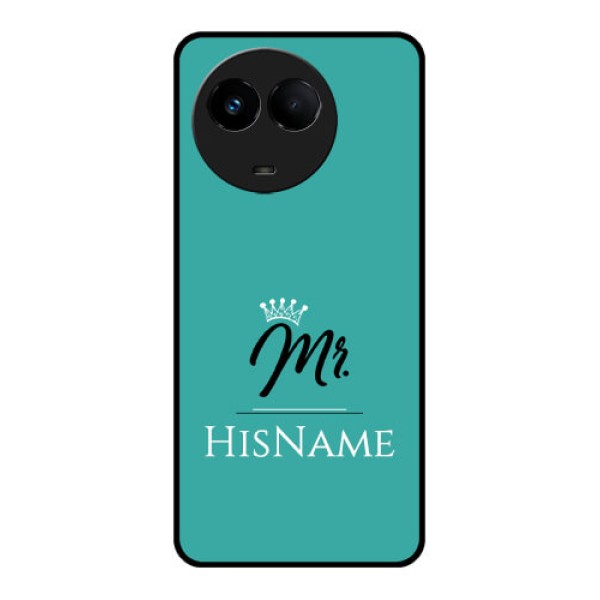 Realme 11x 5G Custom Glass Phone Case Mr with Name