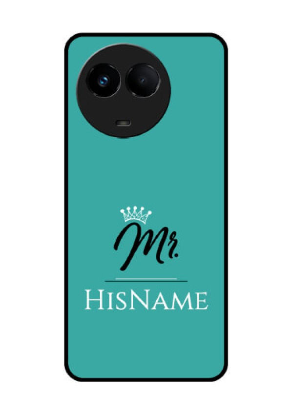 Realme 11x 5G Custom Glass Phone Case Mr with Name
