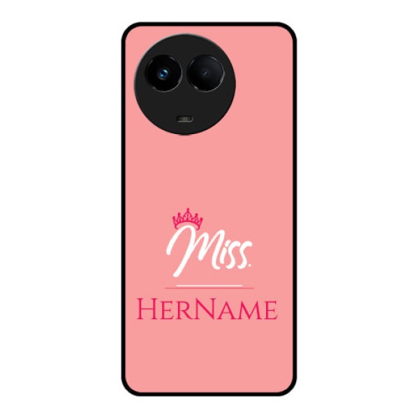 Realme 11x 5G Custom Glass Phone Case Mrs with Name