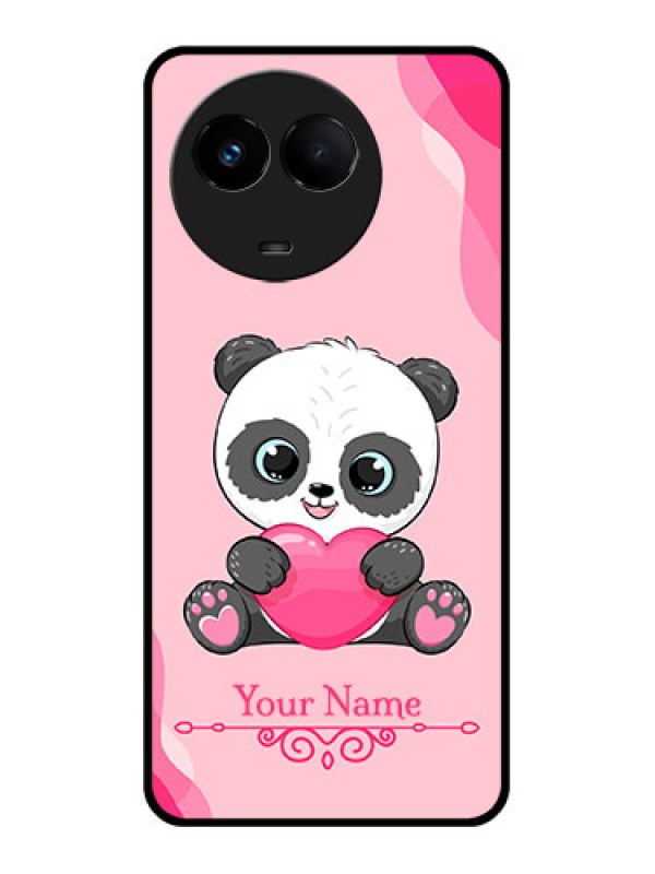Custom Realme 11x 5G Custom Glass Mobile Case - Cute Panda Design