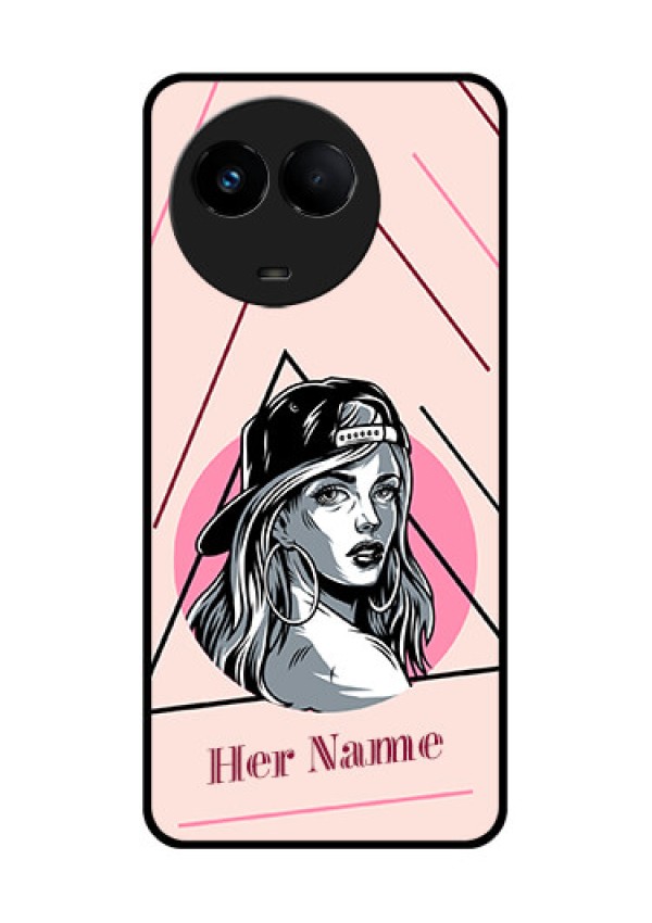 Realme 11x 5G Personalized Glass Phone Case - Rockstar Girl Design