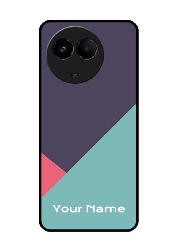 Realme 11x 5G Custom Glass Mobile Case - Tri Color abstract Design