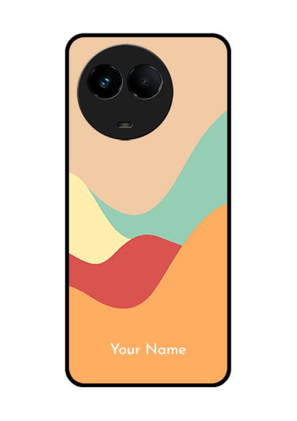 Realme 11x 5G Personalized Glass Phone Case - Ocean Waves Multi-colour Design