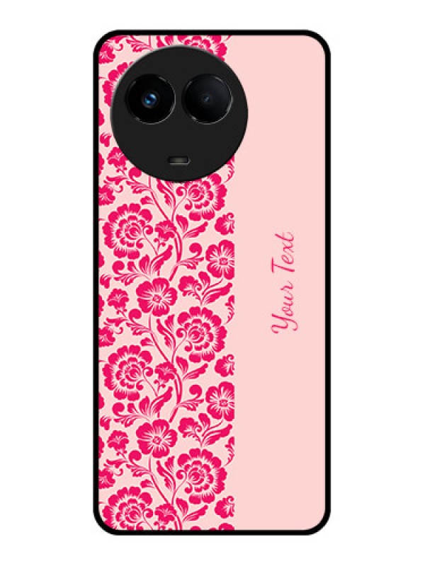 Custom Realme 11x 5G Custom Glass Phone Case - Attractive Floral Pattern Design