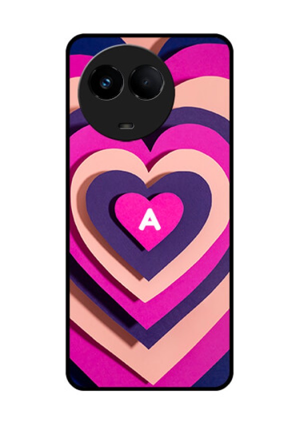 Realme 11x 5G Custom Glass Mobile Case - Cute Heart Pattern Design
