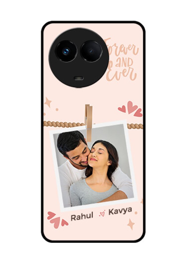 Realme 11x 5G Custom Glass Phone Case - Forever and ever love Design