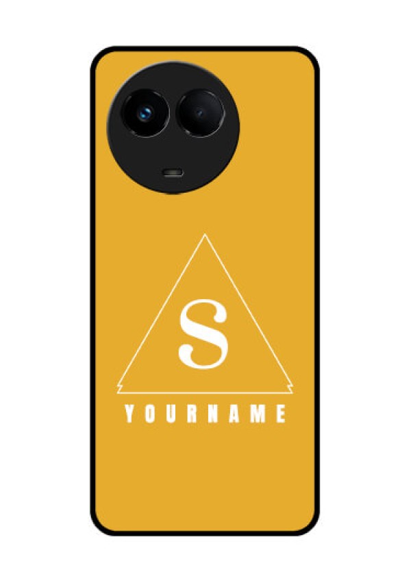 Realme 11x 5G Personalized Glass Phone Case - simple triangle Design