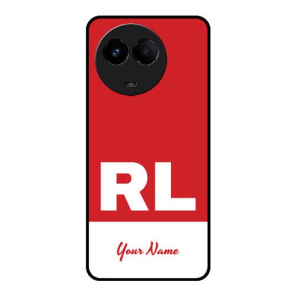 Realme 11x 5G Personalized Glass Phone Case - dual tone custom text Design Realme 11x 5G Personalized Glass Phone Case - dual tone custom text Design