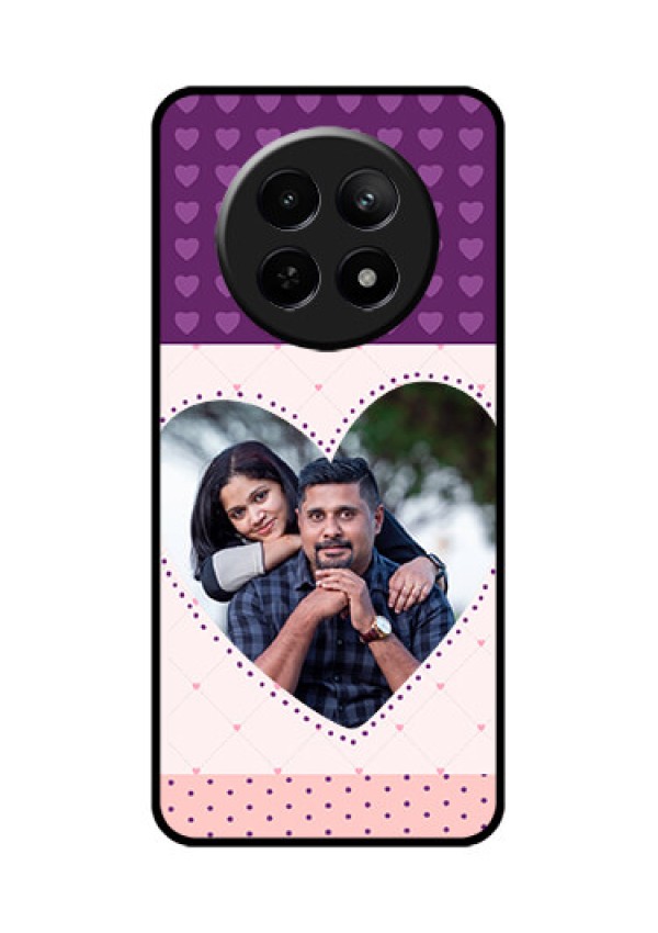 Realme 12 5G Custom Glass Phone Case - Violet Love Dots Design