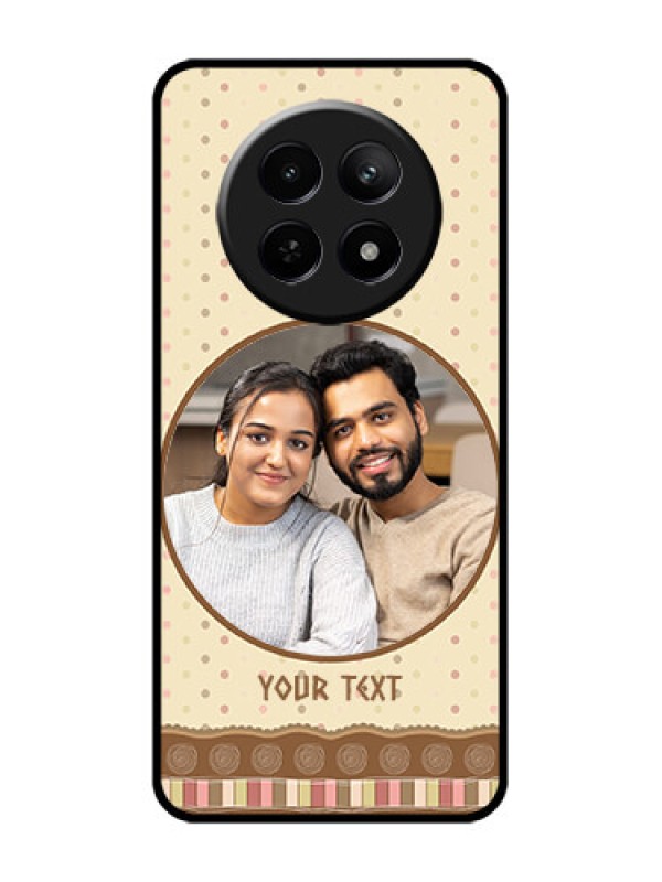 Custom Realme 12 5G Custom Glass Phone Case - Brown Dotted Mobile Case Design