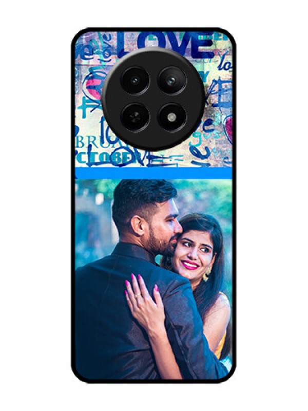 Custom Realme 12 5G Custom Glass Phone Case - Colorful Love Design