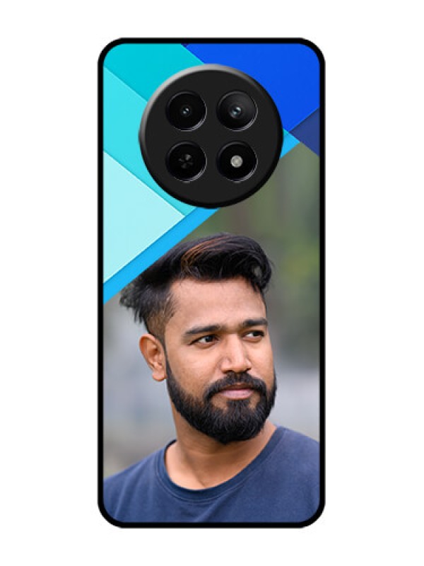 Custom Realme 12 5G Custom Glass Phone Case - Blue Pattern Design