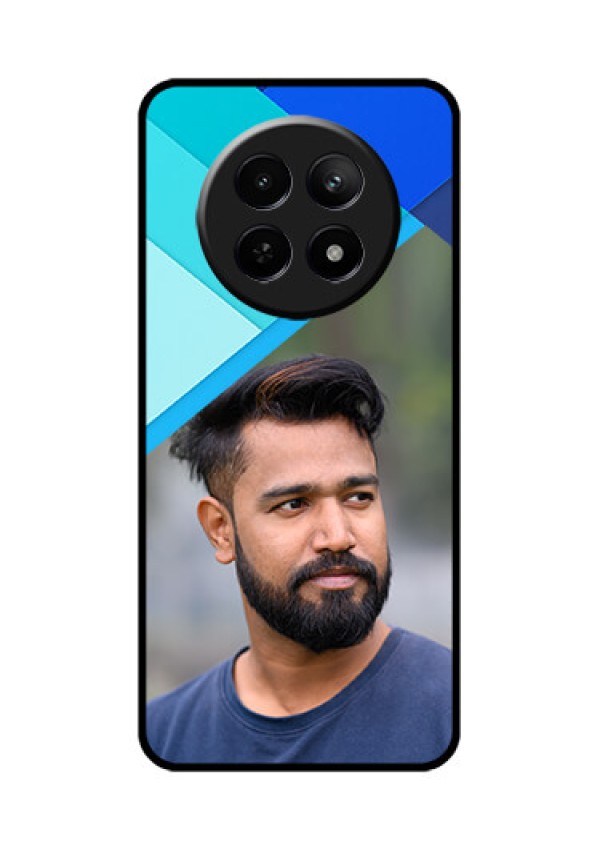 Realme 12 5G Custom Glass Phone Case - Blue Pattern Design