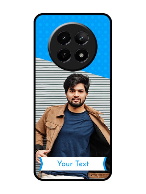 Custom Realme 12 5G Custom Glass Phone Case - Simple Blue Color Design