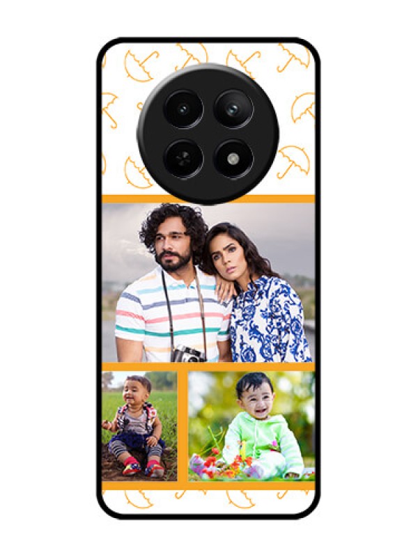 Custom Realme 12 5G Custom Glass Phone Case - Yellow Pattern Design