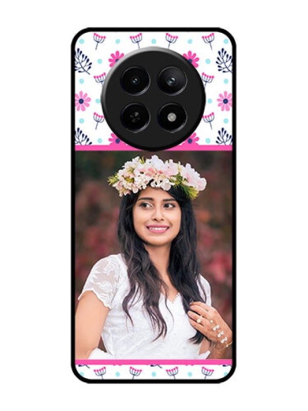 Custom Realme 12 5G Custom Glass Phone Case - Colorful Flower Design