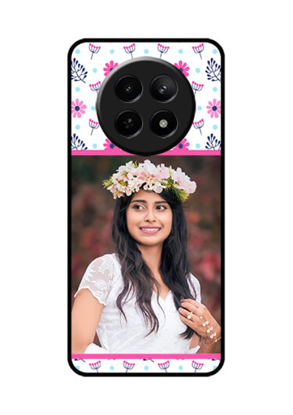 Realme 12 5G Custom Glass Phone Case - Colorful Flower Design