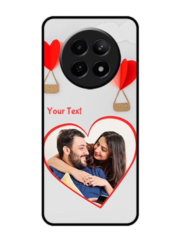 Custom Realme 12 5G Custom Glass Phone Case - Parachute Love Design