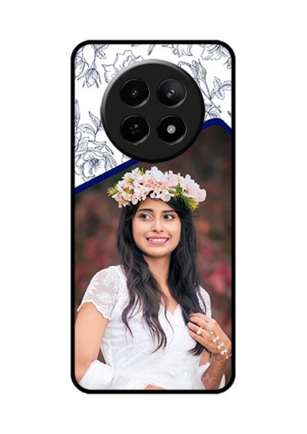 Realme 12 5G Custom Glass Phone Case - Classy Floral Design