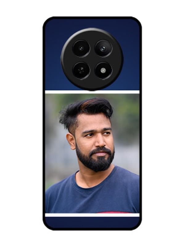 Custom Realme 12 5G Custom Glass Phone Case - Simple Royal Blue Design