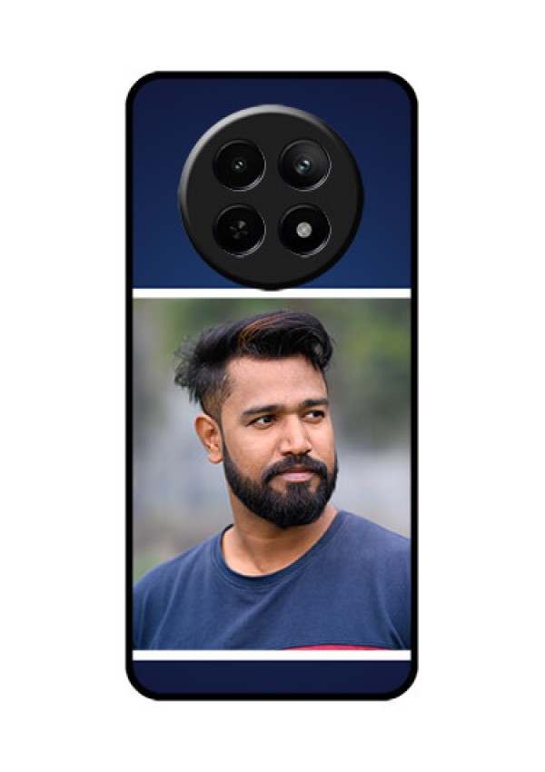 Realme 12 5G Custom Glass Phone Case - Simple Royal Blue Design