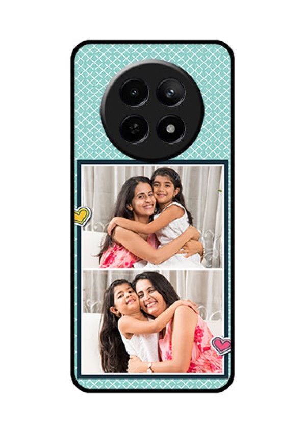 Realme 12 5G Custom Glass Phone Case - 2 Image Holder With Pattern Design