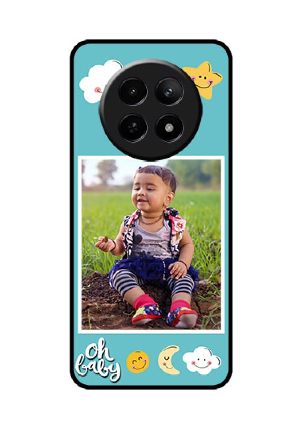 Realme 12 5G Custom Glass Phone Case - Smiley Kids Stars Design