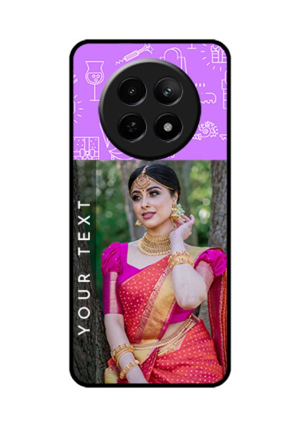 Realme 12 5G Custom Glass Phone Case - Birthday Icons Design