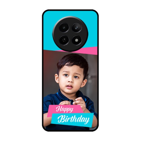 Realme 12 5G Custom Glass Phone Case - Image Holder With 2 Color Design