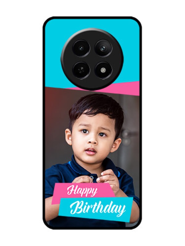 Custom Realme 12 5G Custom Glass Phone Case - Image Holder With 2 Color Design