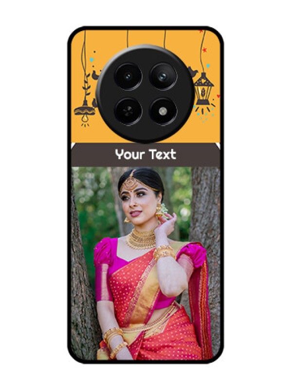 Custom Realme 12 5G Custom Glass Phone Case - With Family Picture And Icons