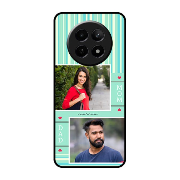 Realme 12 5G Custom Glass Phone Case - Mom & Dad Pic Design