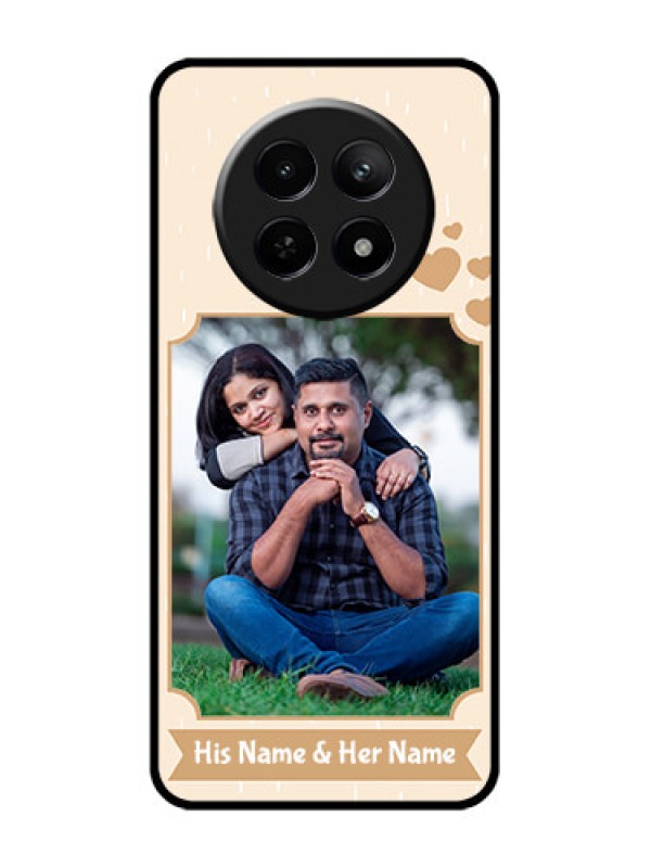 Custom Realme 12 5G Custom Glass Phone Case - With Confetti Love Design