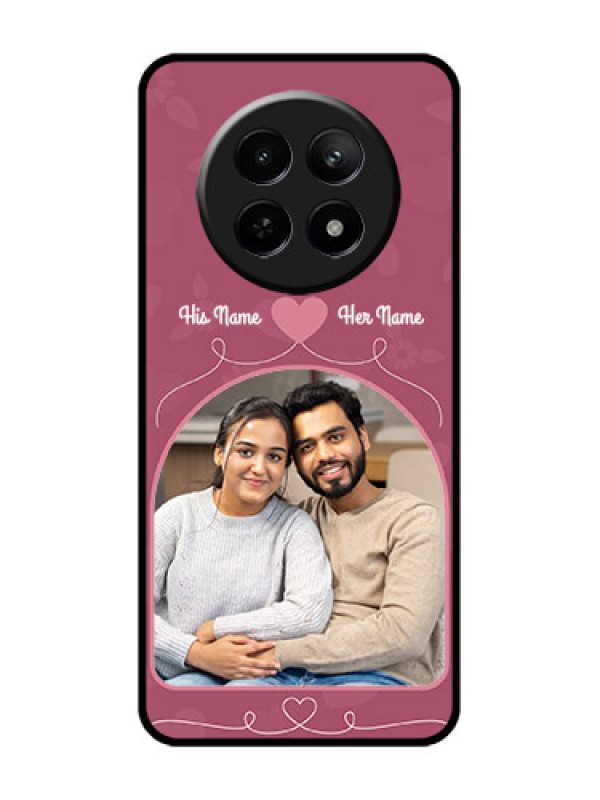 Custom Realme 12 5G Custom Glass Phone Case - Love Floral Design