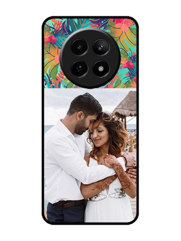 Custom Realme 12 5G Custom Glass Phone Case - Watercolor Floral Design