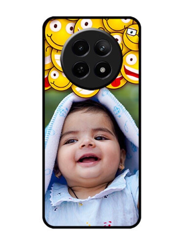 Custom Realme 12 5G Custom Glass Phone Case - With Smiley Emoji Design