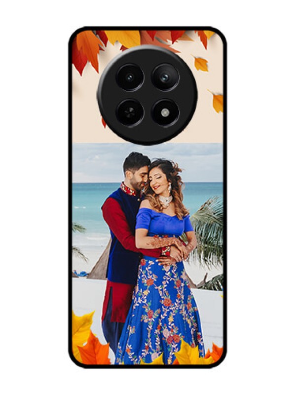 Custom Realme 12 5G Custom Glass Phone Case - Autumn Maple Leaves Design