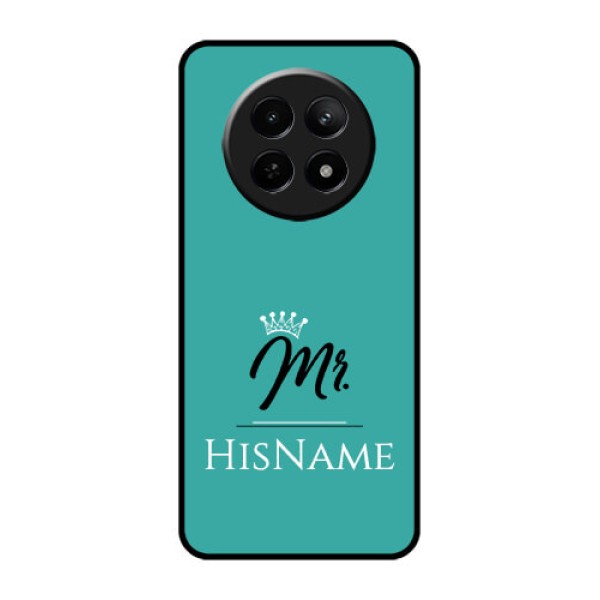 Realme 12 5G Custom Glass Phone Case - Mr With Name Design