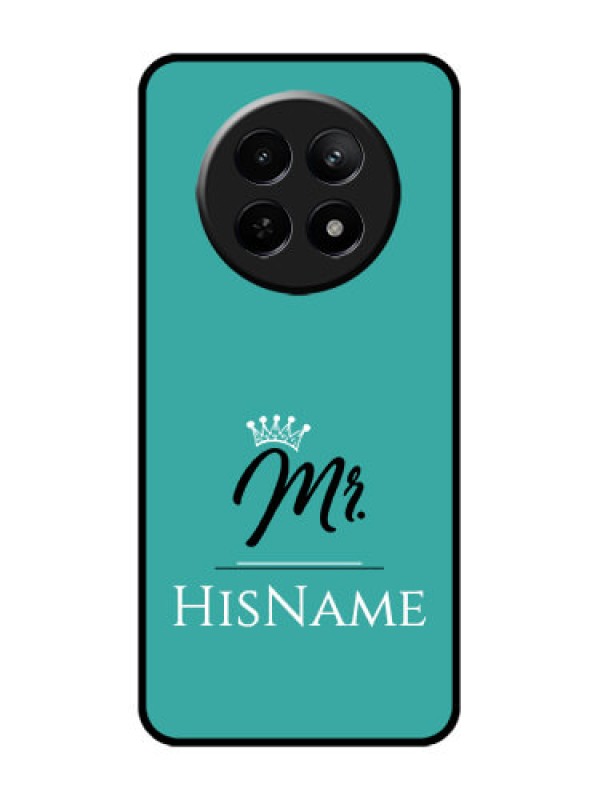 Custom Realme 12 5G Custom Glass Phone Case - Mr With Name Design