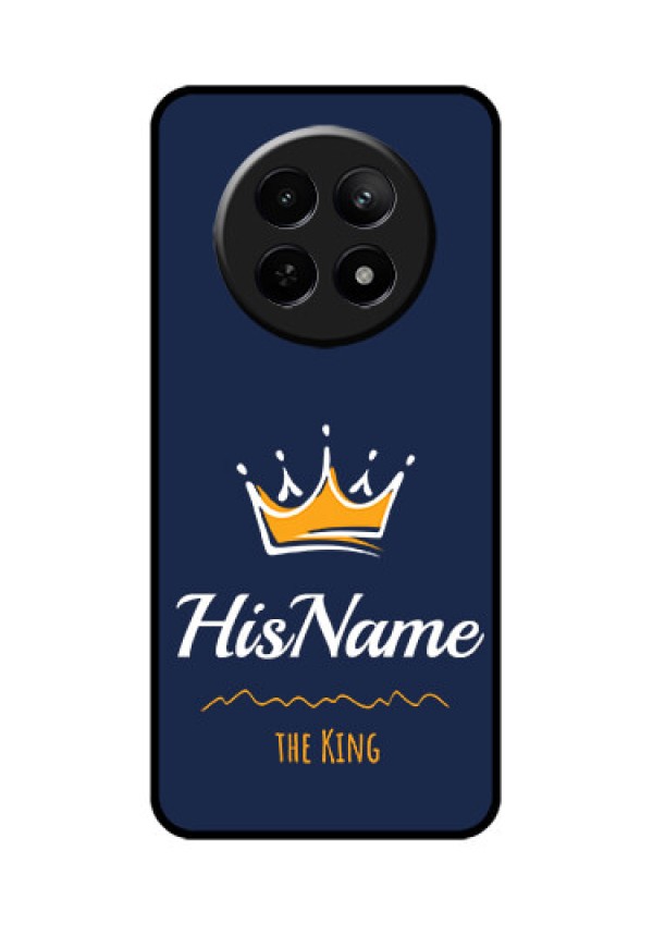 Realme 12 5G Custom Glass Phone Case - King With Name Design