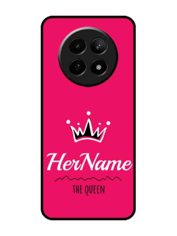 Custom Realme 12 5G Custom Glass Phone Case - Queen With Name Design