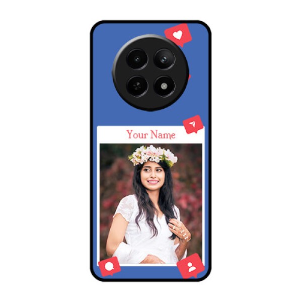 Realme 12 5G Custom Glass Phone Case - Like Share And Comment Design Realme 12 5G Custom Glass Phone Case - Like Share And Comment Design