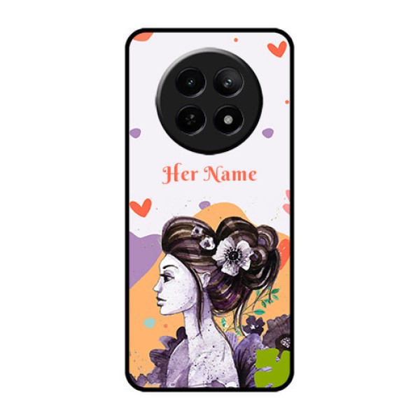 Realme 12 5G Custom Glass Phone Case - Woman And Nature Design